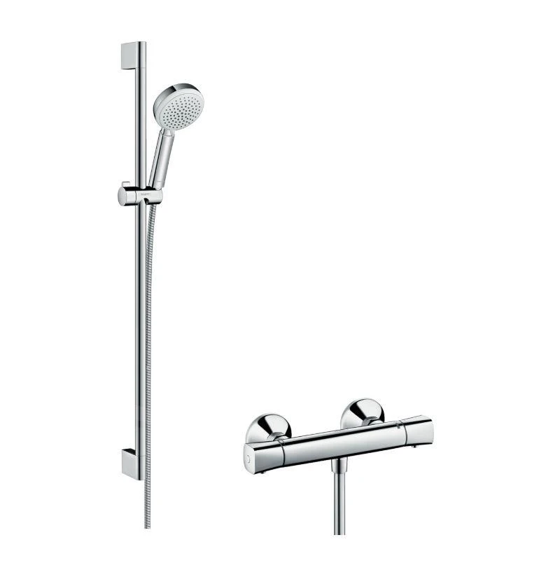 Hansgrohe Ecostat Universal - Vario Doucheset Met Ecostat Universal Thermostaat, Wit/chroom 27031400