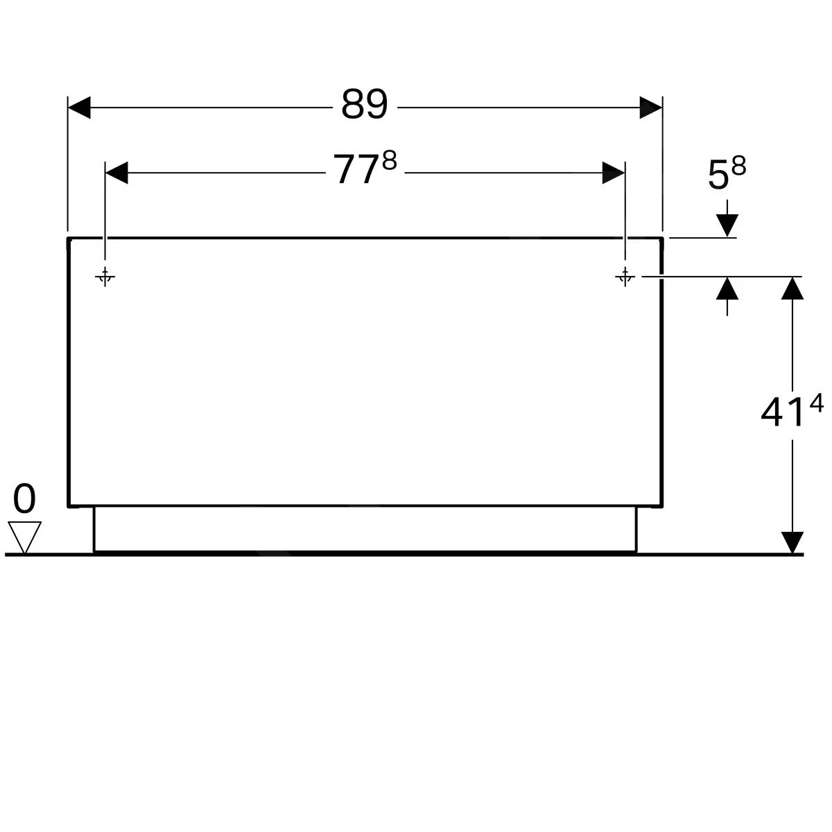 Geberit ICon - Zijkast, 890x472x477 Mm, Glanzend Wit 840090000 - Afbeelding 2
