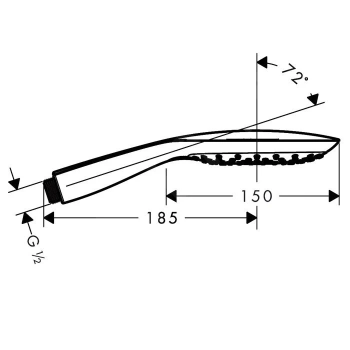 Hansgrohe PuraVida - Handdouche 150 Air 3jet EcoSmart 9l/min, Wit/chroom 28567000 - Afbeelding 2