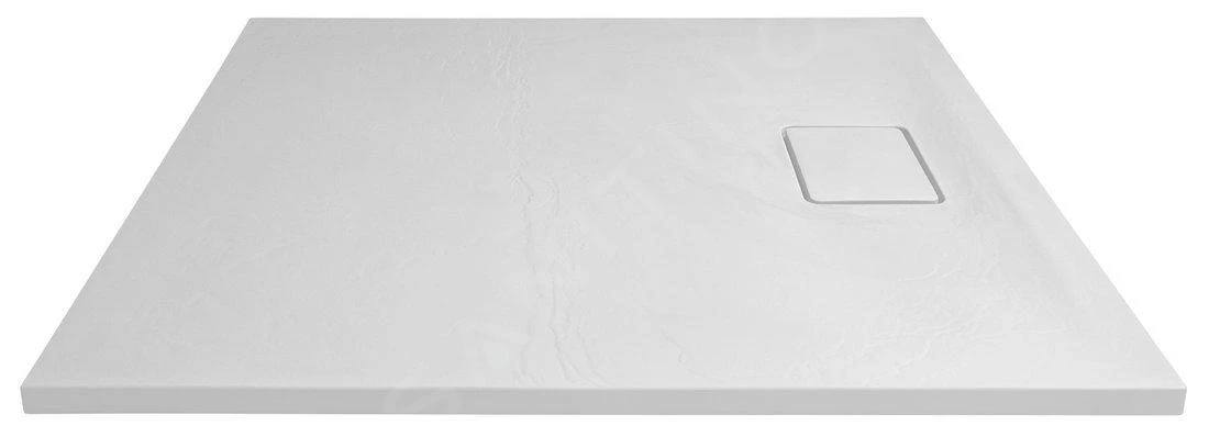 Sapho Acora - Douchebak 900x900 Mm, Gegoten Marmer, Decor Witsteen AC002 - Afbeelding 4