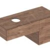 Geberit VariForm - Wastafelonderkast, 1200x510x550 Mm, Met Drie Laden En Sifon, Notenhout 501.186.00.1