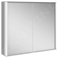Keuco Royal Match - Spiegelkast Met LED-verlichting, 800x700x160 Mm, Zilver Geanodiseerd 12802171311