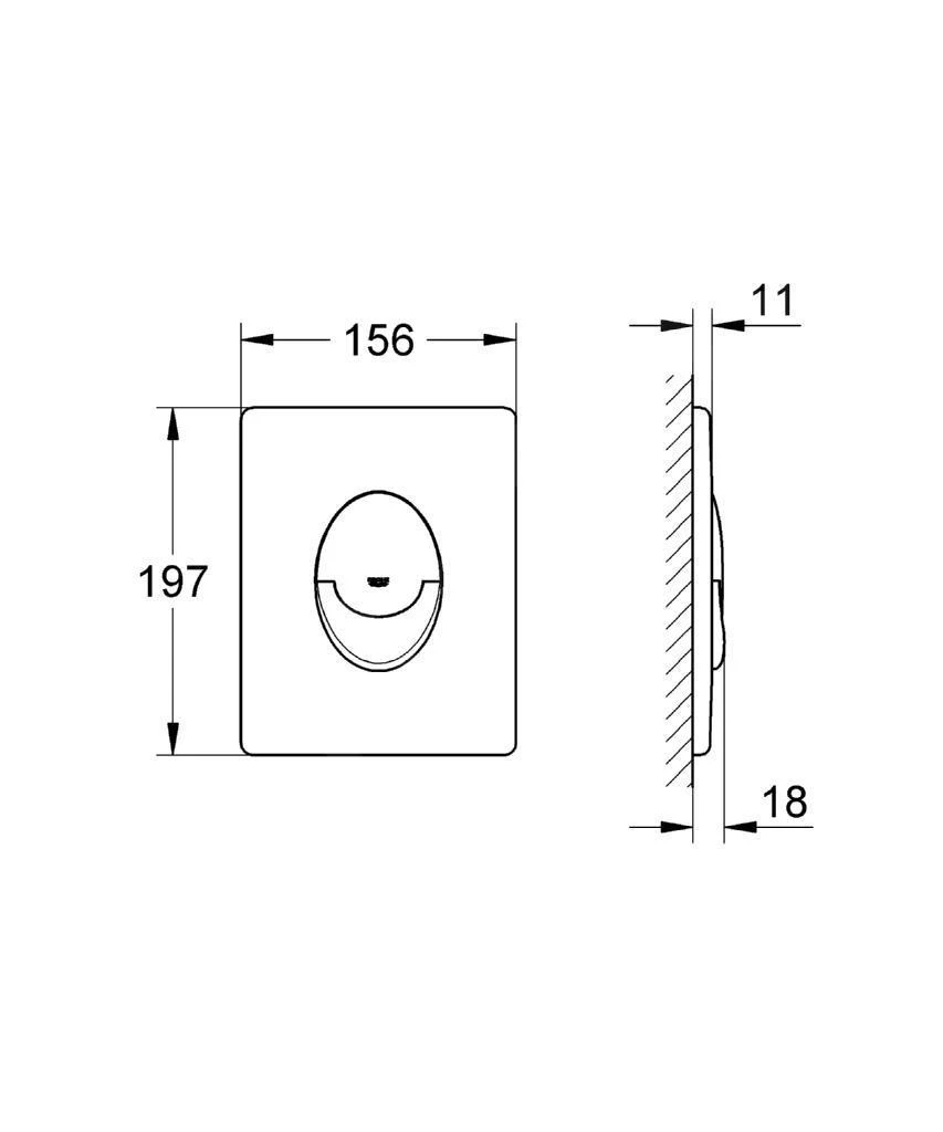 Grohe Skate Air - Bedieningsplaat, Alpine Wit 38505SH0 - Afbeelding 2