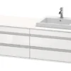 Duravit Ketho - Wastafelonderkast 496x1400x550 Mm, Rechts, 4 Laden, Glanzend Wit KT6757R2222
