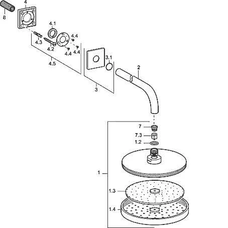 Hansa Rain - Hoofddouche, Diameter 220 Mm, Chroom 04180300 - Afbeelding 3