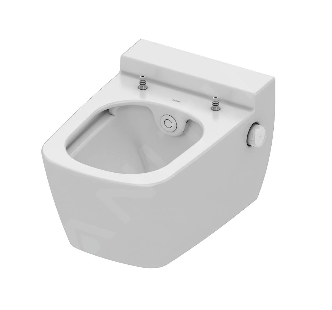 Geberit Duofix - Inbouwreservoir Voor Hangend Toilet Met SIGMA20 Bedieningsknop, Wit/glanzend Chroom + Tece One - Hangend Douche-wc En Wc-bril, Rimless, SoftClose 111.300.00.5 NT4 - Afbeelding 7