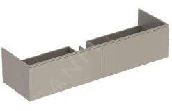 Geberit Xeno 2 - Wastafelonderkast Varicor 1600 Mm Met LED Verlichting En 2 Laden, Grijs/beige 500.346.00.1