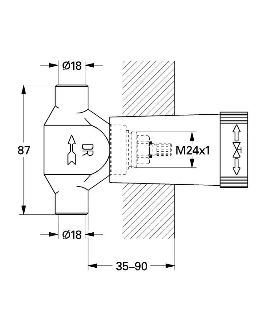 Grohe Toebehoren - Inbouw Basisgarnituur Voor Stopkraan 29803000 - Afbeelding 2