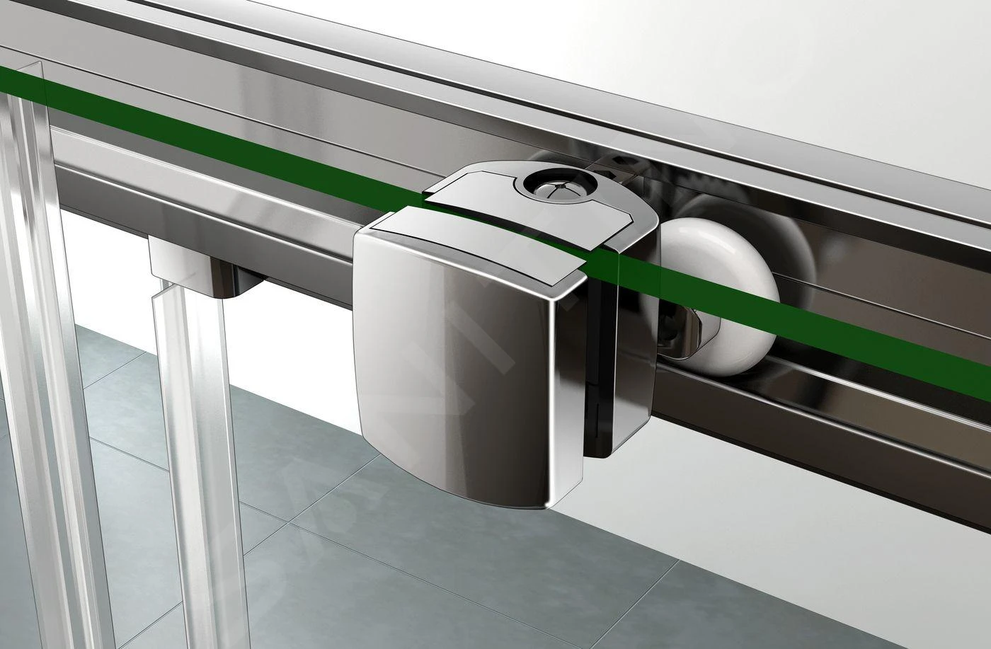 Lansanit LitIN Vati - Douchecabine 4 Delig 900x900 Mm, Glanzend Aluminium/helder Glas CR99-190-C - Afbeelding 6