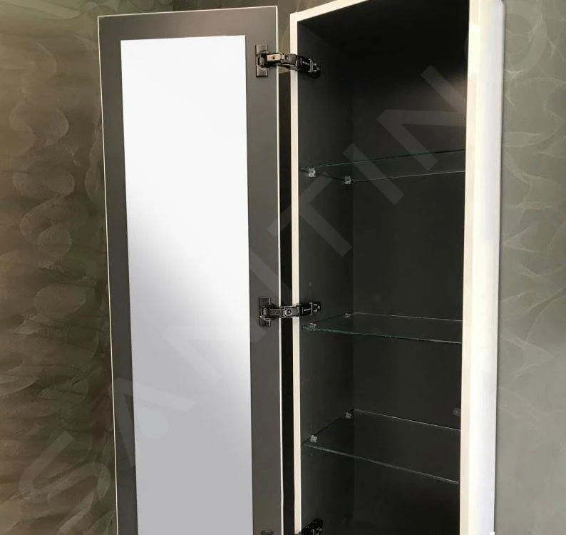 Geberit Smyle Square - Hoge Badkamerkast 1180x360 Mm, Glanzend Wit 500.361.00.1 - Afbeelding 3