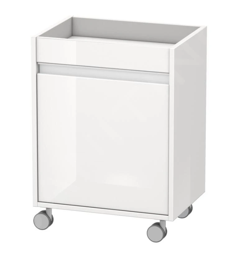 Duravit Ketho - Kast Op Wielen 670x500x360 Mm, Links, 1 Deur, Glanzend Wit KT2530L2222