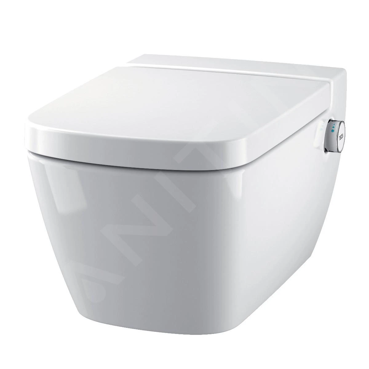 Geberit Duofix - Inbouwreservoir Voor Hangend Toilet Met SIGMA20 Bedieningsknop, Wit/glanzend Chroom + Tece One - Hangend Douche-wc En Wc-bril, Rimless, SoftClose 111.300.00.5 NT4 - Afbeelding 5