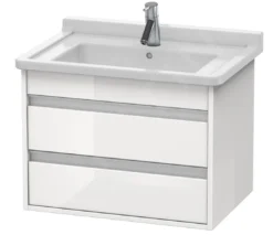 Duravit Ketho - Wastafelonderkast 480x650x455 Mm, 2 Laden, Glanzend Wit KT664302222
