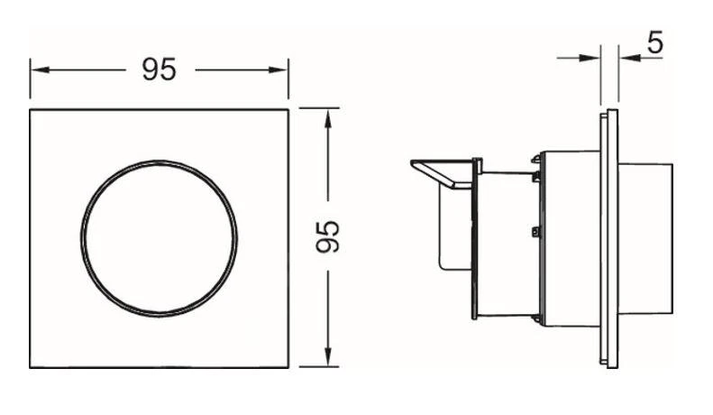 Tece TECEflushpoint - Pneumatische Bediening Op Afstand, Wit 9240984 - Afbeelding 2