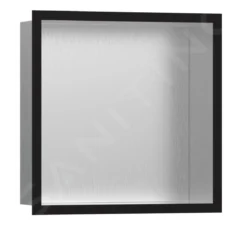 Hansgrohe XtraStoris Individual - Inbouwnis Met Designlijst, 300x300x100 Mm, Geborsteld Rvs/mat Zwart 56097670