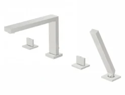 Steinberg 160 - Badrandkraan, 4-gats Installatie, Geborsteld Nikkel 160 2402 BN