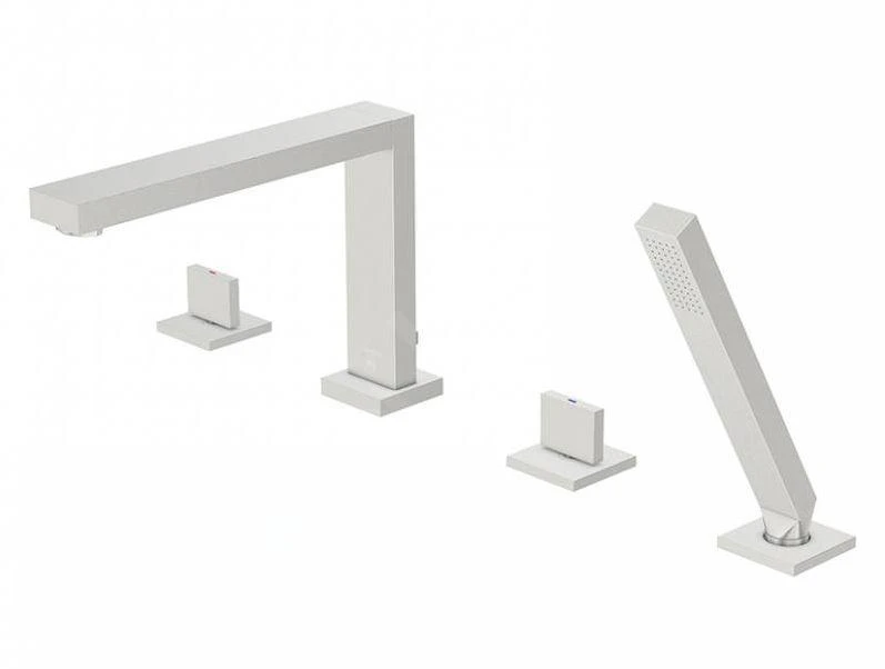 Steinberg 160 - Badrandkraan, 4-gats Installatie, Geborsteld Nikkel 160 2402 BN