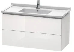 Duravit L-Cube - Wastafelonderkast 558x1020x469 Mm, 2 Laden, Glanzend Wit LC626602222