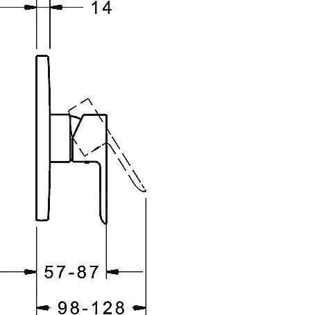 Hansa Ligna - Afdekset Voor Douchekraan, Chroom 83879503 - Afbeelding 2