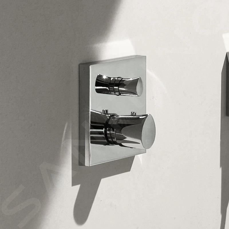 Axor Starck Organic - Afdekset Voor Thermostaat Met Met Stop- En Omstelkraan,2 Functie, Chroom 12716000 - Afbeelding 3