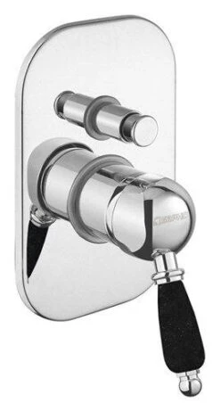 Sapho Kirké Black - Inbouwkraan Voor 2 Uitgangen, Met Inbouwdeel, Chroom KI42NC