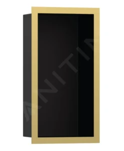 Hansgrohe XtraStoris Individual - Inbouwnis Met Designlijst, 300x150x100 Mm, Mat Zwart/gepolijst Goud 56095990