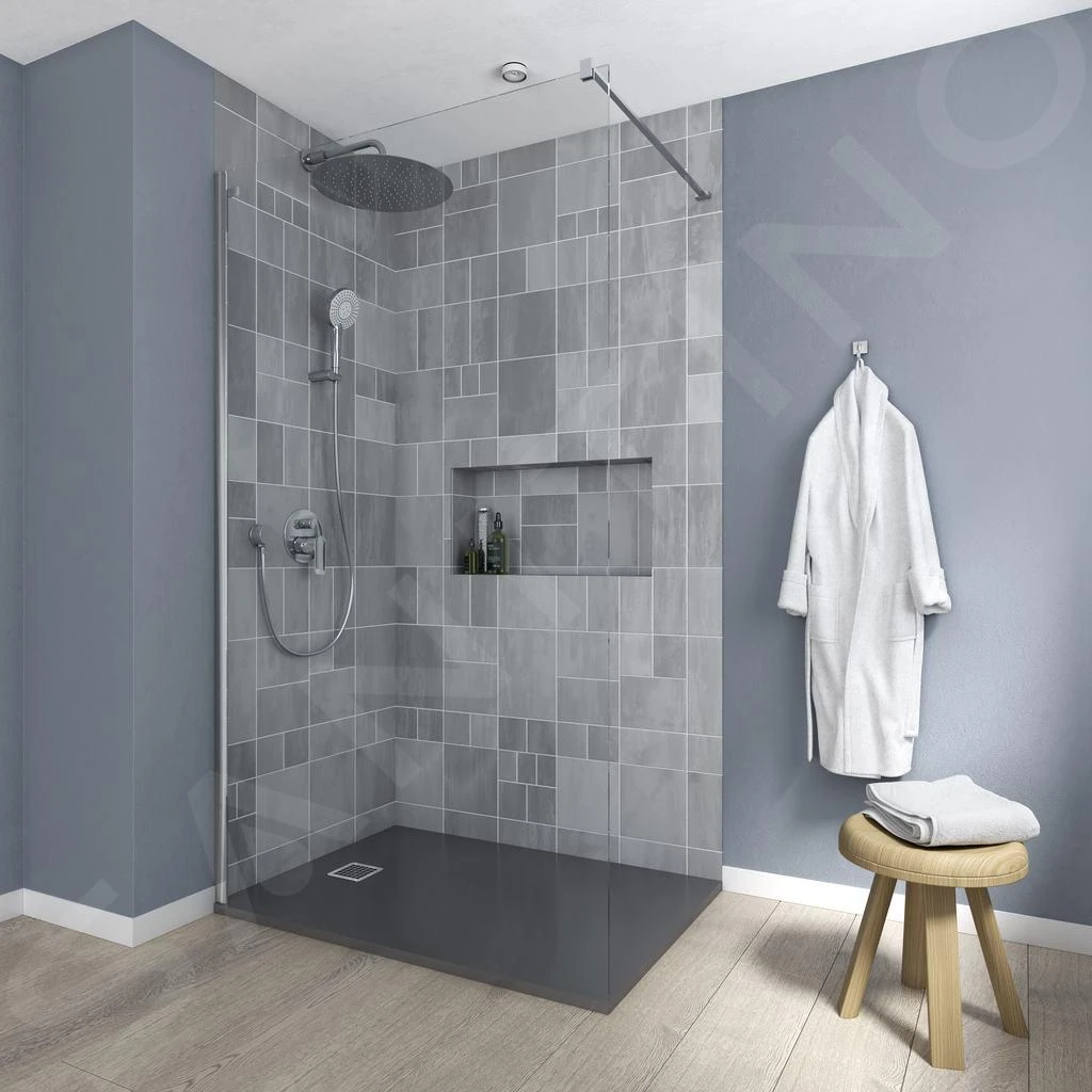 Ideal Standard Connect 2 - Douchewand Wetroom 800 Mm, Silver Bright/helder Glas K9376EO - Afbeelding 3