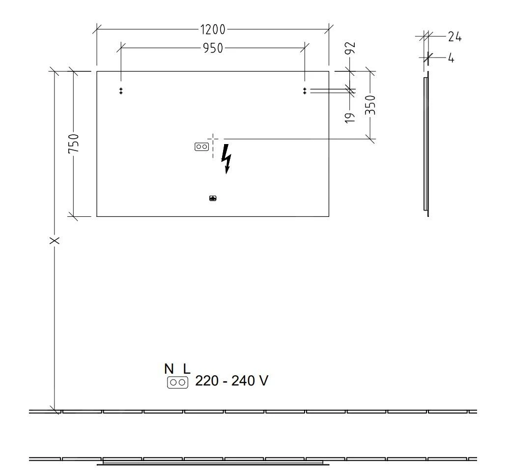 Villeroy & Boch More To See Lite - Spiegel Met LED-verlichting, 1200x750x24 Mm A4591200 - Afbeelding 2