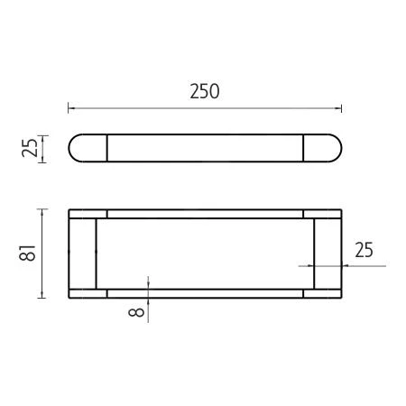 Nimco Nava - Handdoekhouder, Lengte 250mm, Mat Zwart/chroom NA 28060 - Afbeelding 2
