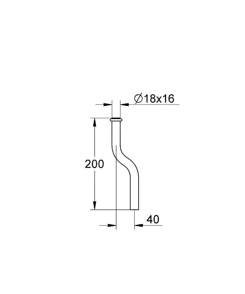Grohe Reserveonderdelen - Urinoirspoelpijp, Chroom 37039000 - Afbeelding 3
