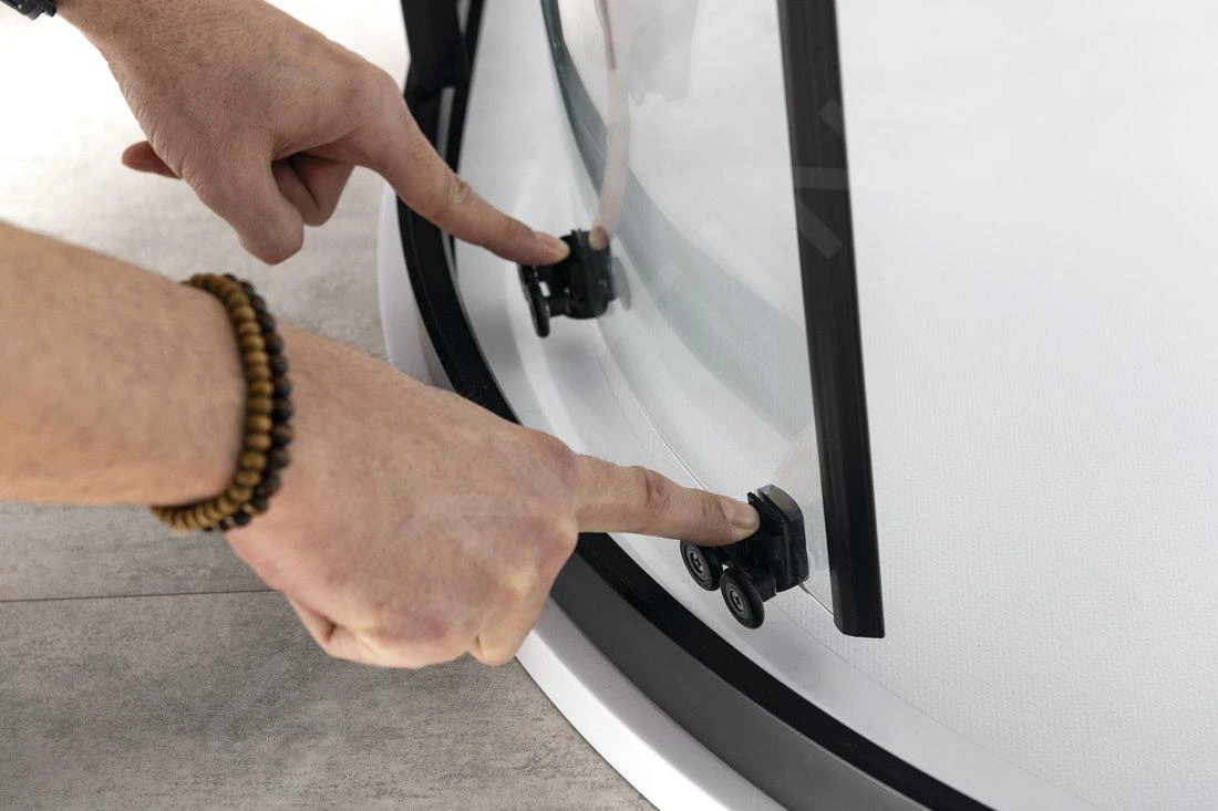 Gelco Sigma - Douchehoek 120x90 Cm, R550, Mat Zwart/helder Glas GS1290B - Afbeelding 3