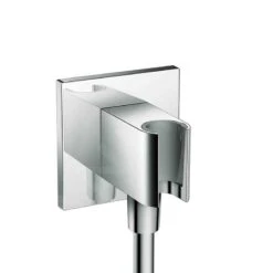 Axor Douche Programma - Muuraansluitbocht Met Douchehouder, Geborsteld Zwart Chroom 36734000