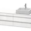 Duravit Ketho - Wastafelonderkast 496x1400x550 Mm, Rechts, 4 Laden, Glanzend Wit KT6657R2222