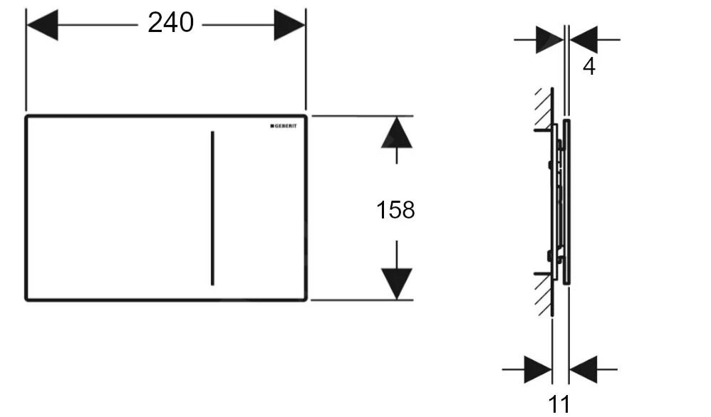 Geberit Sigma70 - Bedieningsplaat, Glas/lava 115.620.JK.1 - Afbeelding 2