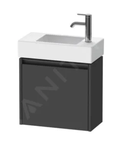Duravit Ketho.2 - Wastafelkast 440x484x238 Mm, 1 Deur, Scharnieren Links, Grafiet Mat K25072L49490000