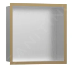 Hansgrohe XtraStoris Individual - Inbouwnis Met Designlijst, 300x300x100 Mm, Geborsteld Rvs/geborsteld Brons 56097140