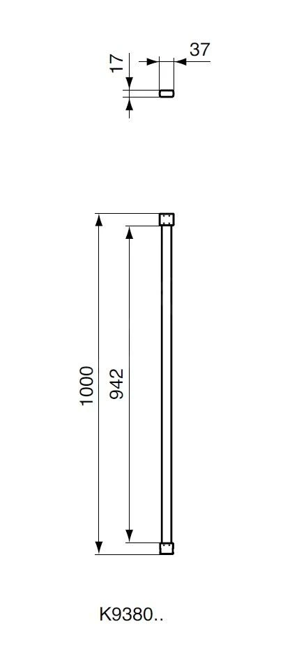 Ideal Standard Connect 2 - Bevestigingsarm, Chroom K9380VA - Afbeelding 2