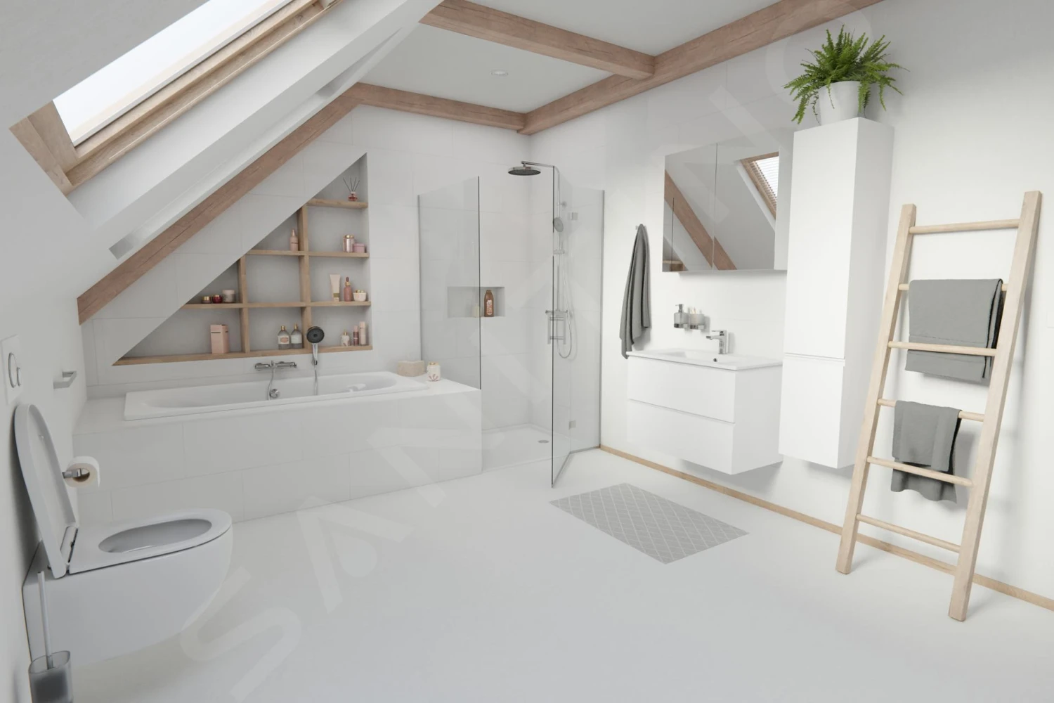 Kielle Vega - Spiegelkast, 60x73x15 Cm, Glanzend Wit 50118600 - Afbeelding 6