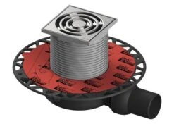 Tece Douchegoten - Afvoerset Horizontaal, Verlaagd, 100x100 Mm, Rvs/kunststof 3601100