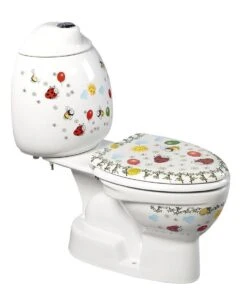 Sapho Kid - Kinder Toiletpot Met Jachtbak, Afval Onderaan, Kleur Design CK301.400.0F