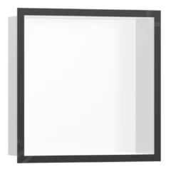 Hansgrohe XtraStoris Individual - Inbouwnis Met Designlijst, 300x300x100 Mm, Mat Wit/geborsteld Zwart Chroom 56099340