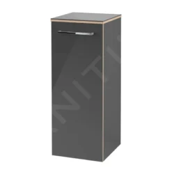 Villeroy & Boch Avento - Badkamer Zijkast, 350x890x373 Mm, 1 Deur, Crystal Grey A89501B1