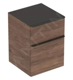 Geberit Smyle Square - Zijkast, 2 Laden, Hickorynoot 500.357.JR.1