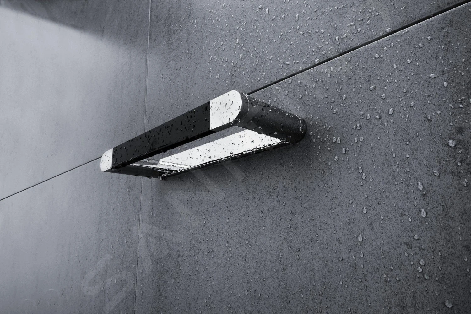 Nimco Nava - Handdoekhouder, Lengte 250mm, Mat Zwart/chroom NA 28060 - Afbeelding 3