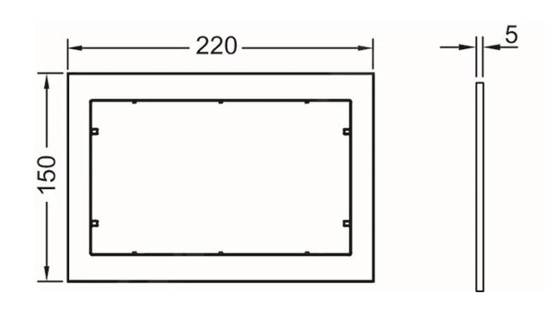 Tece TECEnow - Afstandshouder Voor WC Bedieningsplaat, Zwart 9240415 - Afbeelding 2