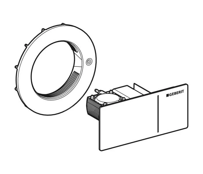 Geberit Omega70 - Bedieningsplaat, Glas/lava 115.083.JK.1 - Afbeelding 3