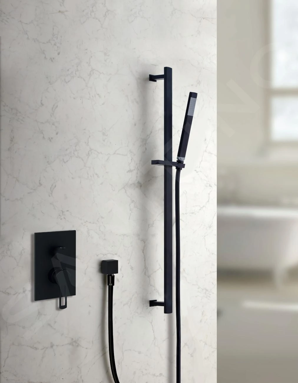 Paffoni Ringo - Inbouw Douchekraan Met Inbouwdeel, 2 Functies, Mat Zwart RIN018NO/M - Afbeelding 3