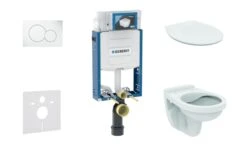 Geberit Kombifix - Set Voorwandinstallatie, Closet Alpha Met WC-zitting, SIGMA01 Bedieningsknop, Alpine Wit 110.302.00.5 ND1