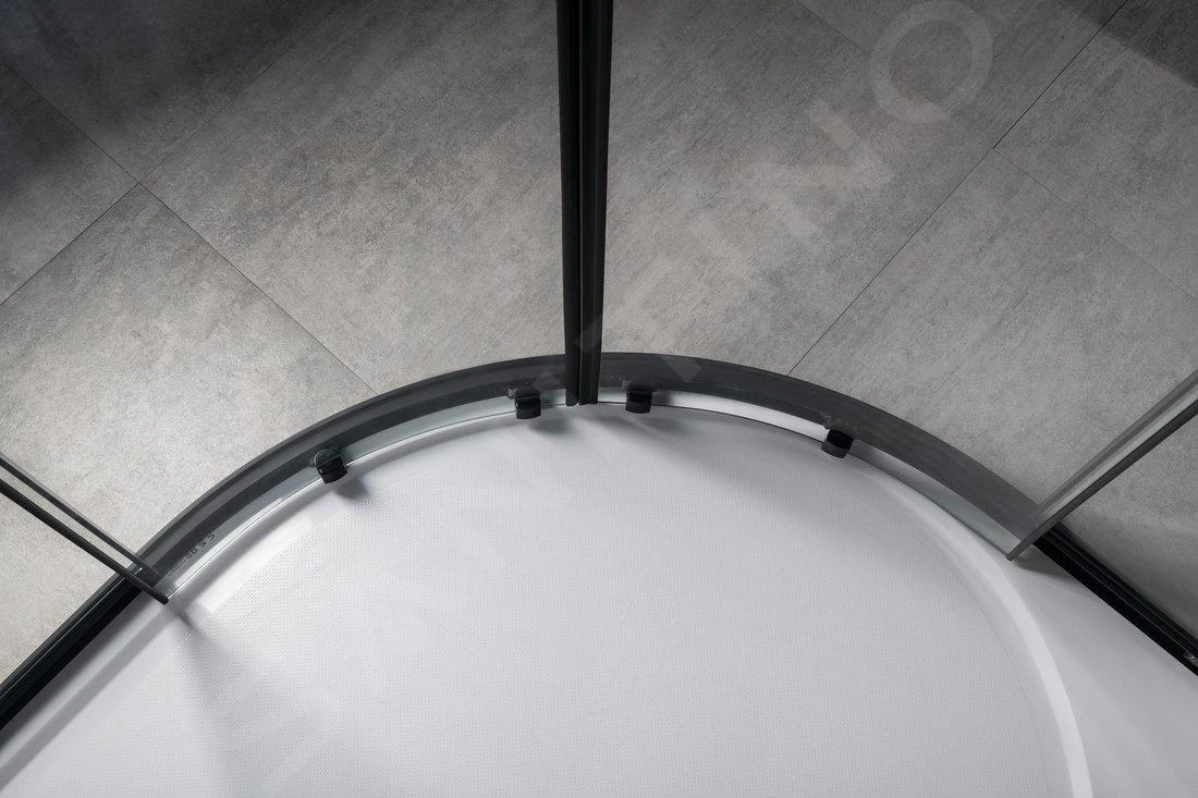 Gelco Sigma - Douchehoek 80x80 Cm, R550, Mat Zwart/helder Glas GS5580B - Afbeelding 8
