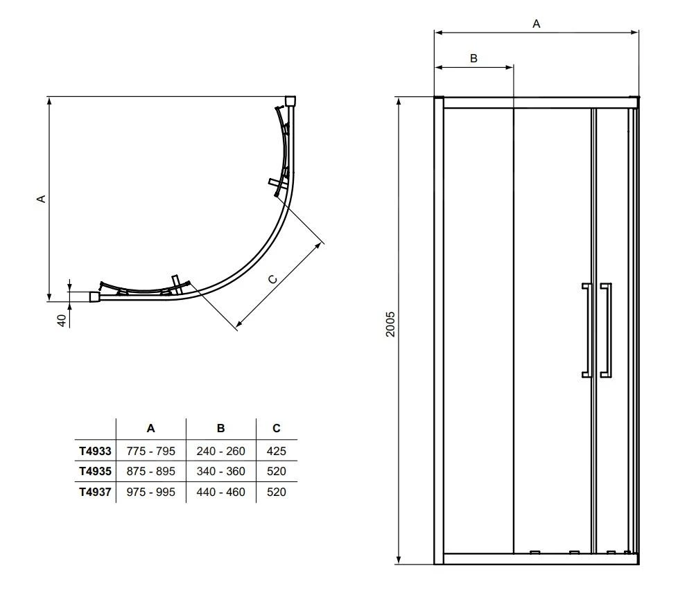 Ideal Standard I.Life - Douchecabine 1000x1000 Mm, Silver Bright/helder Glas T4937EO - Afbeelding 2